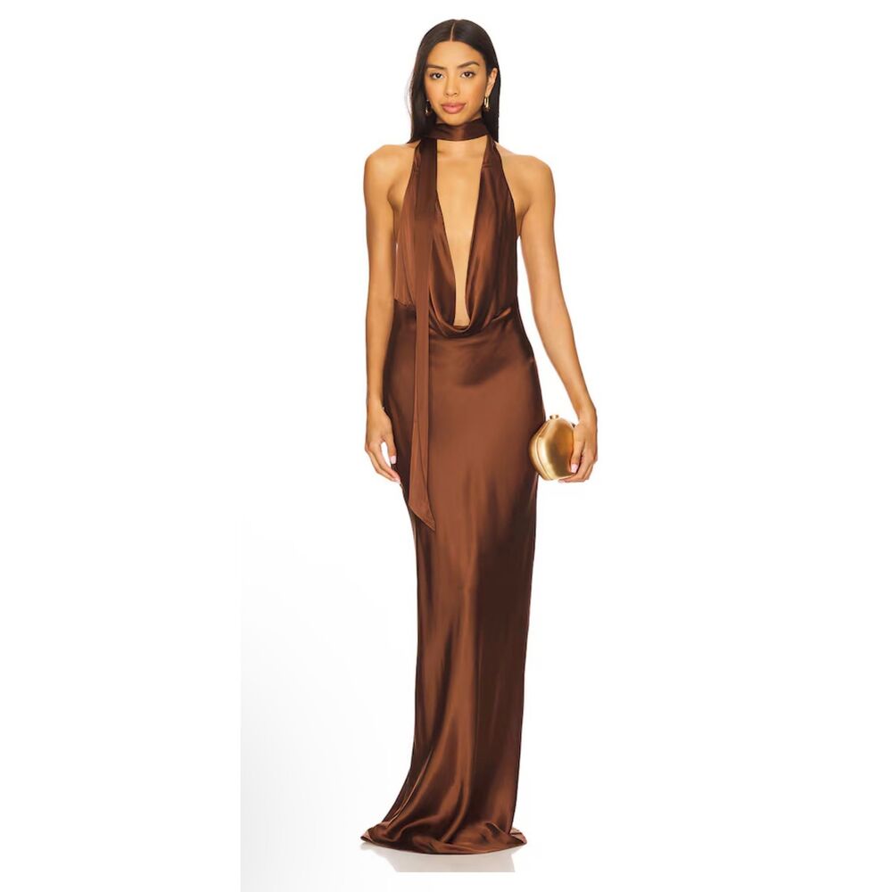 NBD Naila Gown in Brown Size Small $248
